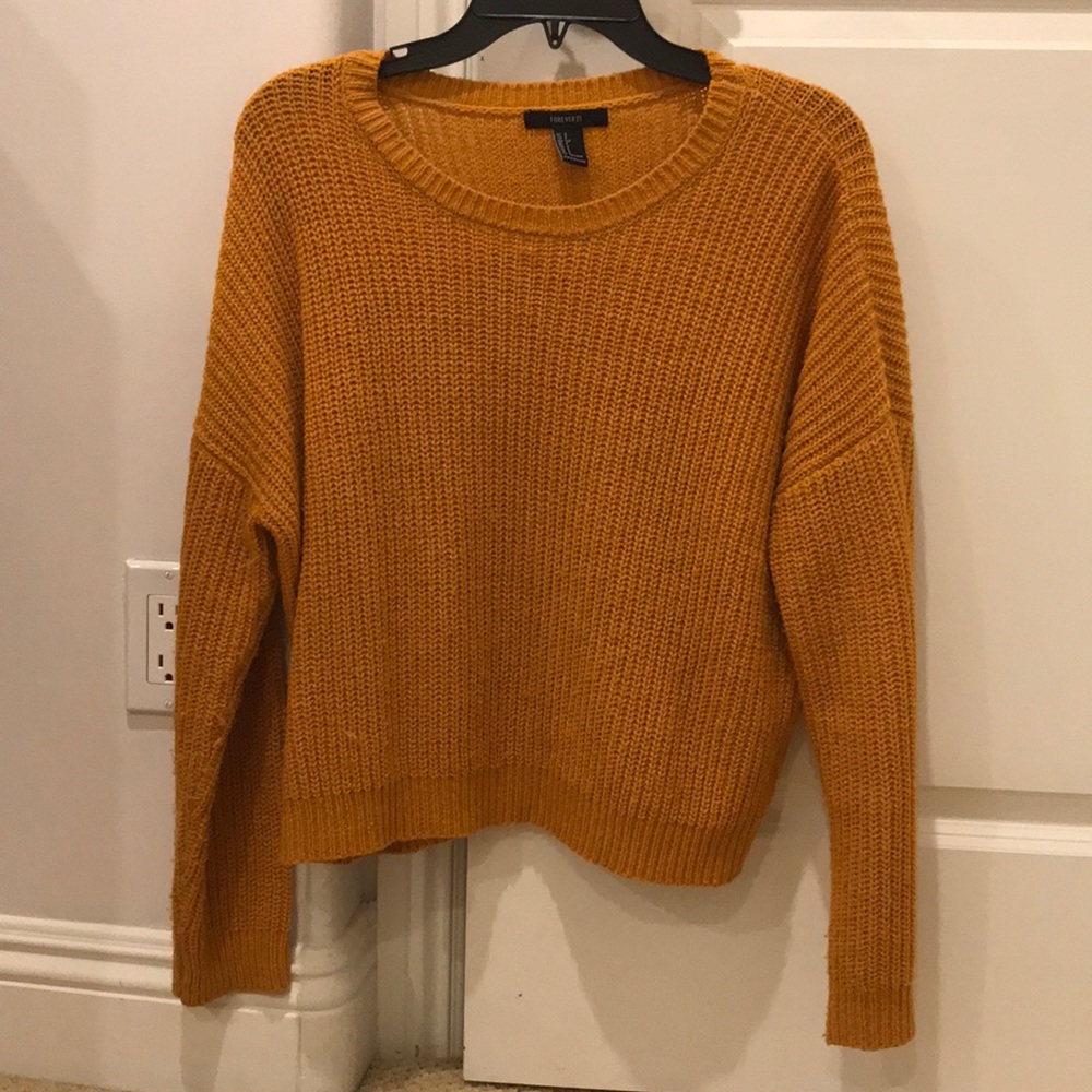 Forever 21 Mustard Knit Sweater